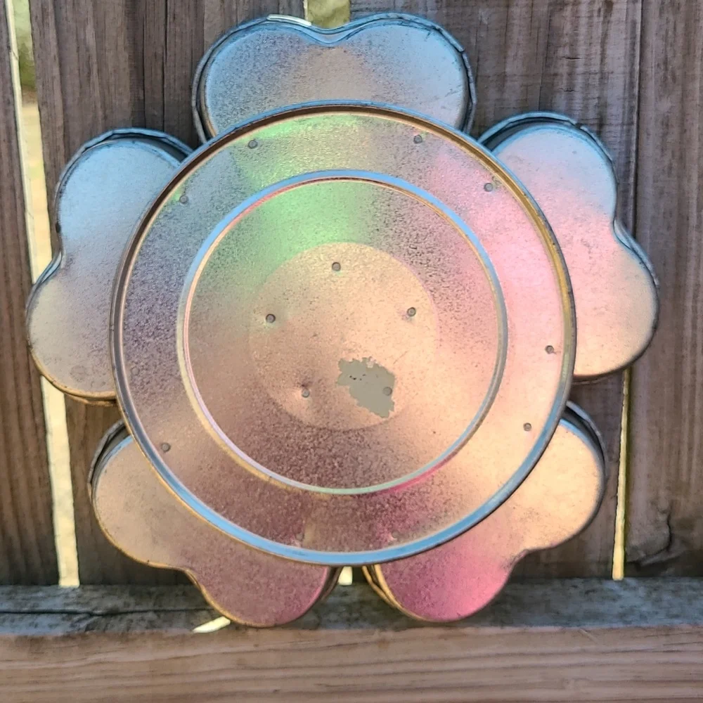 Vintage 1960's Wheel of Hearts Pan Tin Used Condition